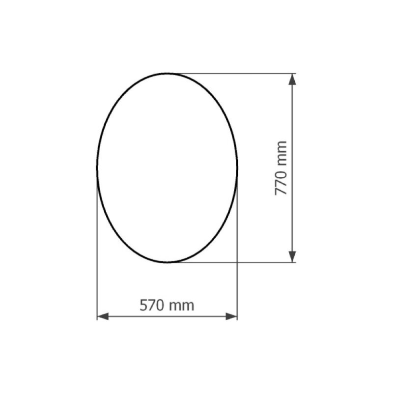 Зеркало Corozo Овал SD-00001556, 57 см, с подсветкой, цвет белый