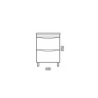 Тумба Corozo Лиана SD-00001671, 60 см, напольная, цвет дуб графит