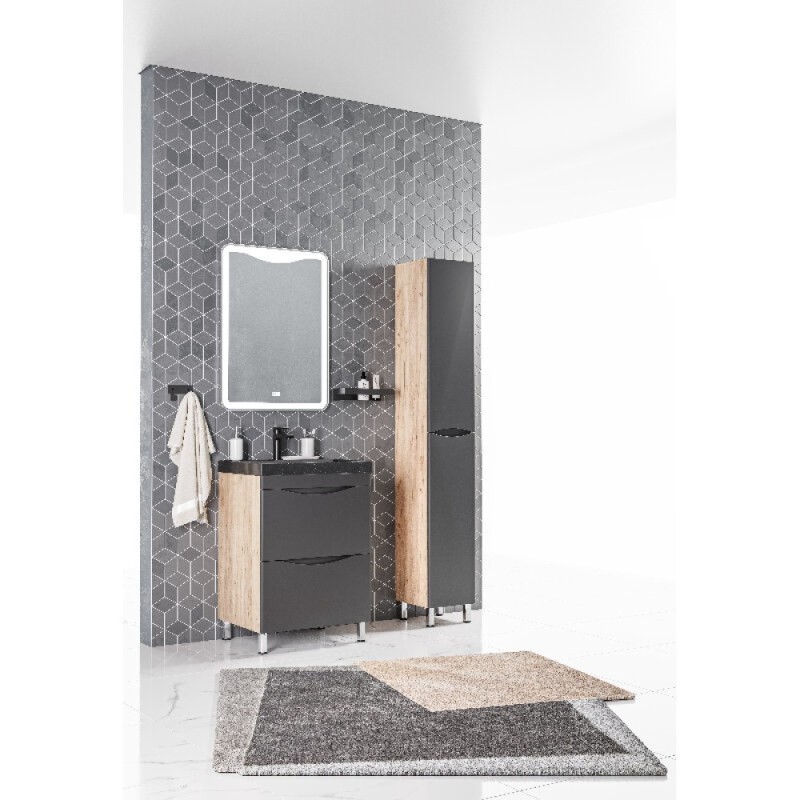 Тумба Corozo Лиана SD-00001671, 60 см, напольная, цвет дуб графит