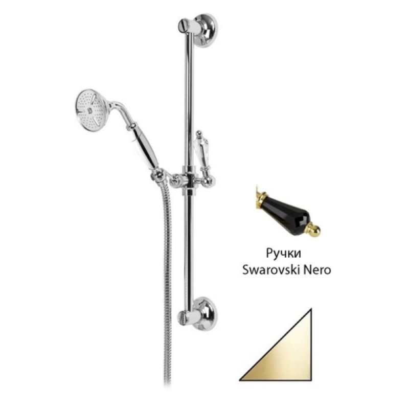 Душевой гарнитур Cezares Vintage SD-03/24-Sw цвет золото 24 карат, ручки Swarovski