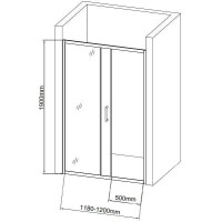 Душевая дверь Aquanet SD-1200A 209406 120x190 см стекло прозрачное