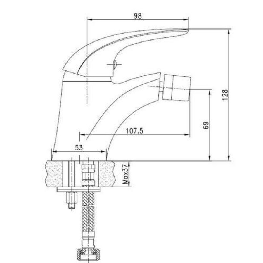 Смеситель Aquanet Cobra SD90364 (187203) для биде