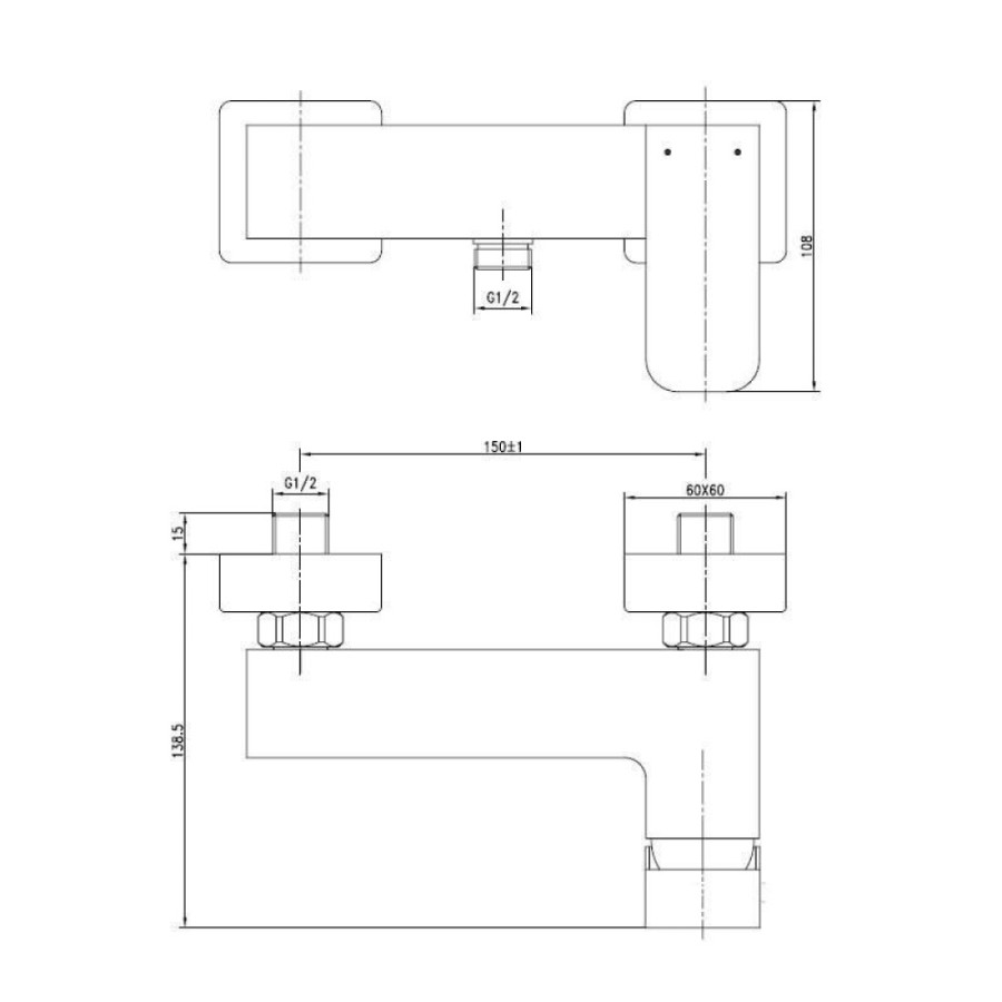 Смеситель Aquanet Cubic SD90447 (187231) для душа