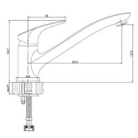 Смеситель Aquanet Techno SD90885 (187211) для кухни