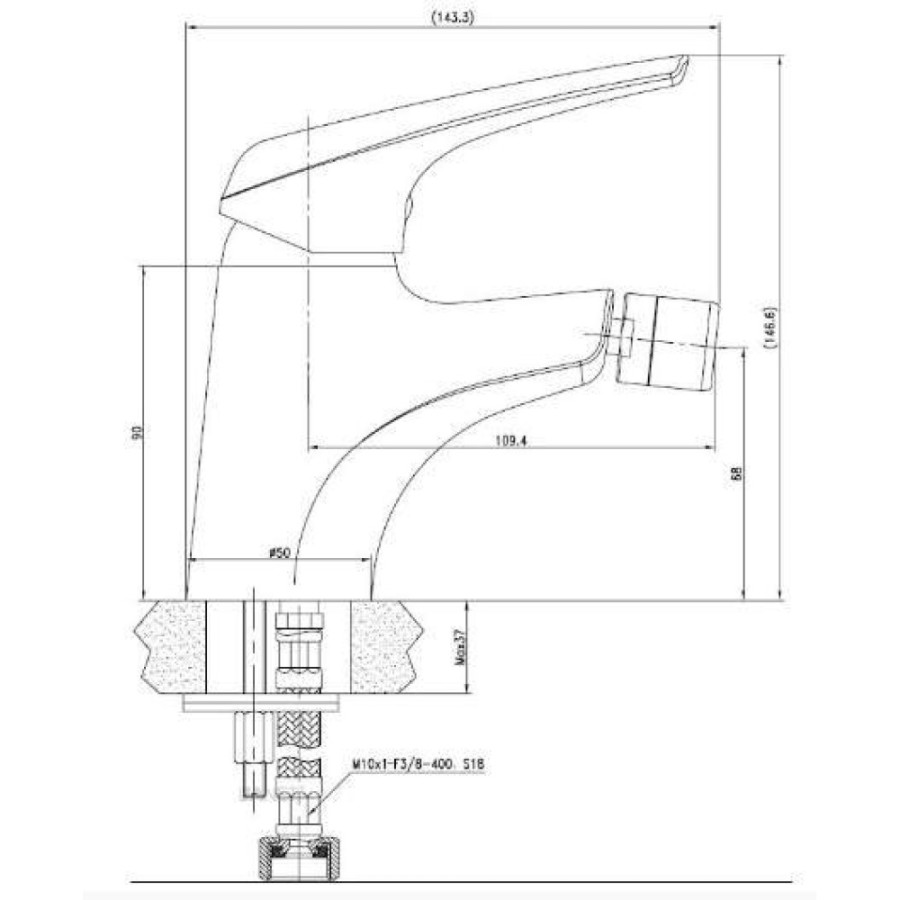 Смеситель Aquanet Conte SD91384 (187217) для биде
