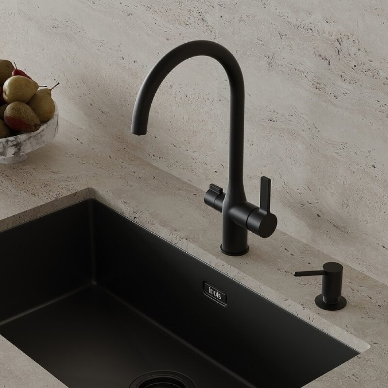 Дозатор встраиваемый Iddis Kitchen Line SDIBL00i59, черный матовый