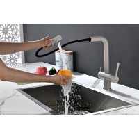 Смеситель Paulmark Serpentine Se213222-BE для кухонной мойки с подключением к фильтру питьевой воды, бежевый