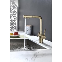 Смеситель Paulmark Serpentine Se213222-BR для кухонной мойки с подключением к фильтру питьевой воды, бронза
