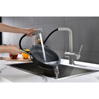 Смеситель Paulmark Serpentine Se213222-DG для кухонной мойки с подключением к фильтру питьевой воды, графит