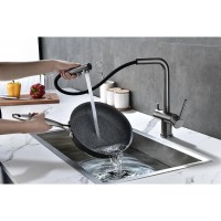 Смеситель Paulmark Serpentine Se213222-GM для кухонной мойки с подключением к фильтру питьевой воды, вороненая сталь