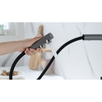Смеситель Paulmark Serpentine Se213222-GRM для кухонной мойки с подключением к фильтру питьевой воды, серый металлик