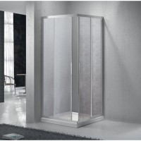 Душевой уголок BelBagno Sela, 90 х 90 х 190 см, стекло рифленое, профиль хром, SELA-A-2-90-P-Cr