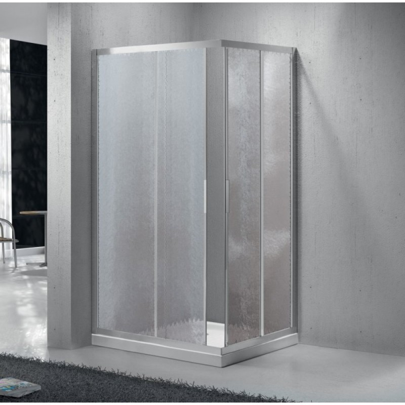 Душевой уголок BelBagno Sela, 120 х 90 х 190 см, стекло рифленое, профиль хром, SELA-AH-2-120/90-P-Cr