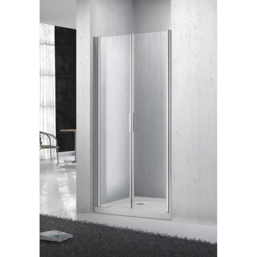 Душевая дверь в нишу BelBagno SELA-B-2-120-Ch-Cr 120 х 190 см, стекло шиншилла, профиль хром