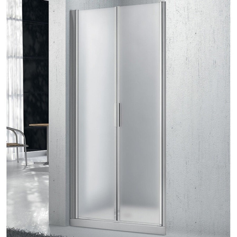 Душевая дверь BelBagno Sela, 60 см, стекло рифленое, профиль хром, SELA-B-2-60-P-Cr