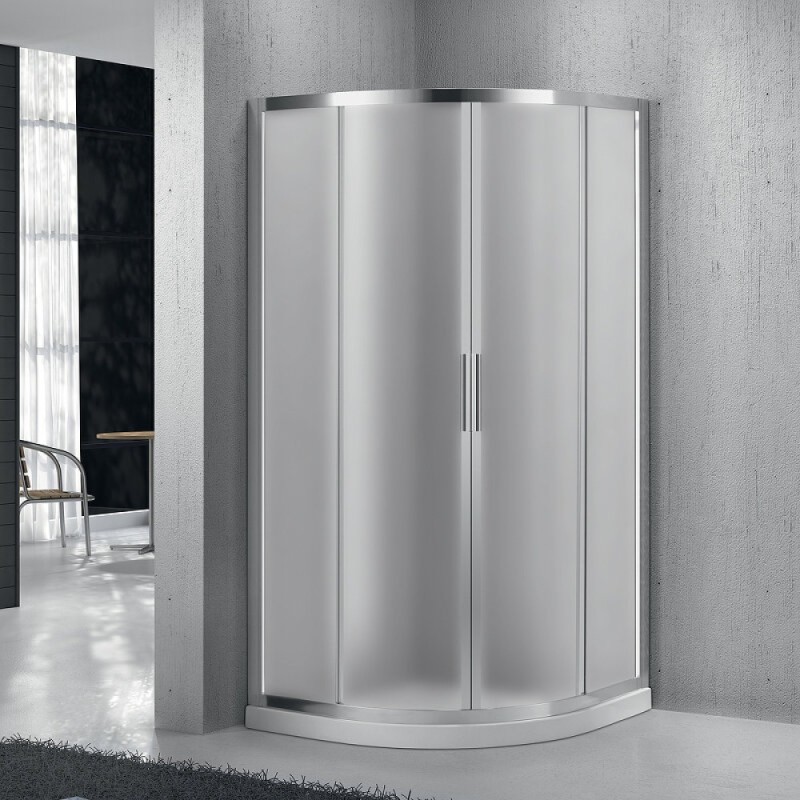 Душевой уголок BelBagno Sela, 90 х 90 см, стекло рифленое, профиль хром, SELA-R-2-90-P-Cr
