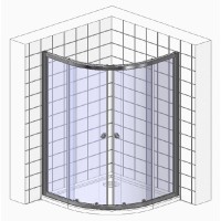 Душевой уголок BelBagno Sela-R-2-95-C-Cr, 95 x 95 x 190 см, стекло прозрачное