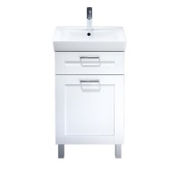 Тумба с раковиной Iddis Sena SEN50W1i95K 50 см напольная, белая/дерево