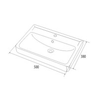 Тумба с раковиной Iddis Sena SEN50W1i95K 50 см напольная, белая/дерево