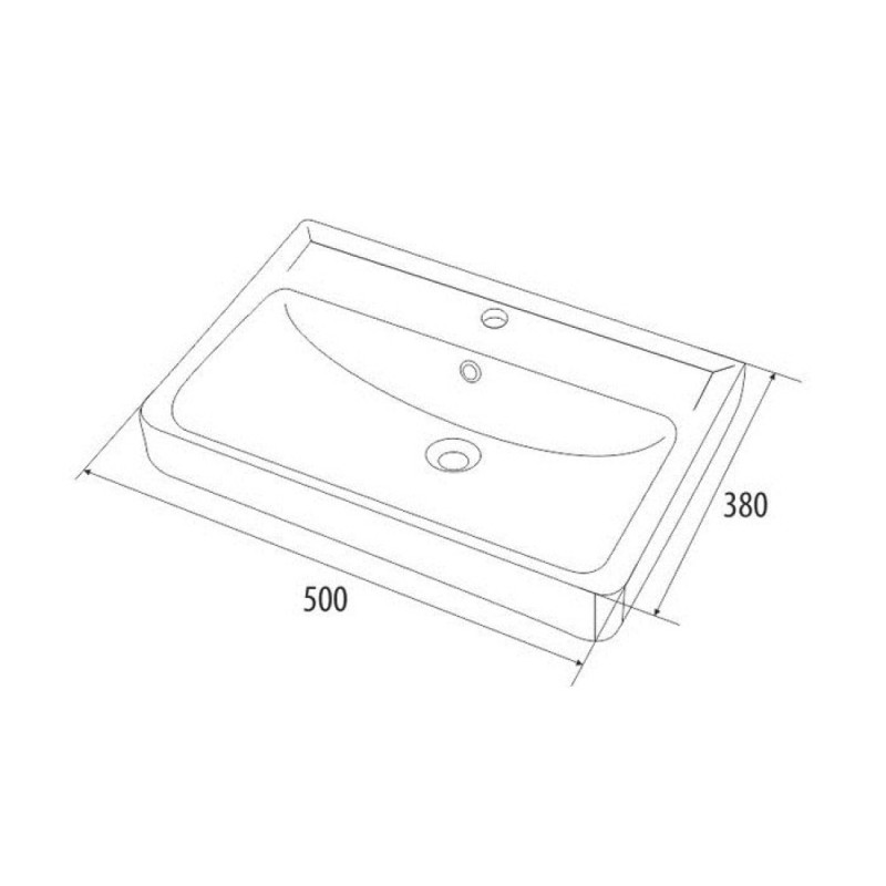 Тумба с раковиной Iddis Sena SEN50W1i95K 50 см напольная, белая/дерево
