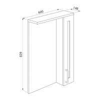 Зеркальный шкаф Iddis Sena SEN6000i99 60 см, с подсветкой, белый/дерево