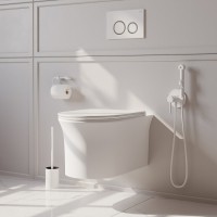 Подвесной безободковый унитаз Iddis Sena SENRDSEi25, крышка микролифт, белый