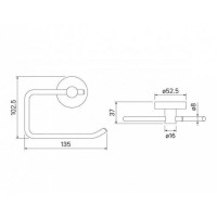 Держатель туалетной бумаги Iddis Sena SENSS00i43, хром