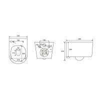 Инсталляция Aquatek Standard 50 SET AQUATEK МИЯ, с безободковым унитазом Мия AQ2004-00 с сиденьем soft close, белый