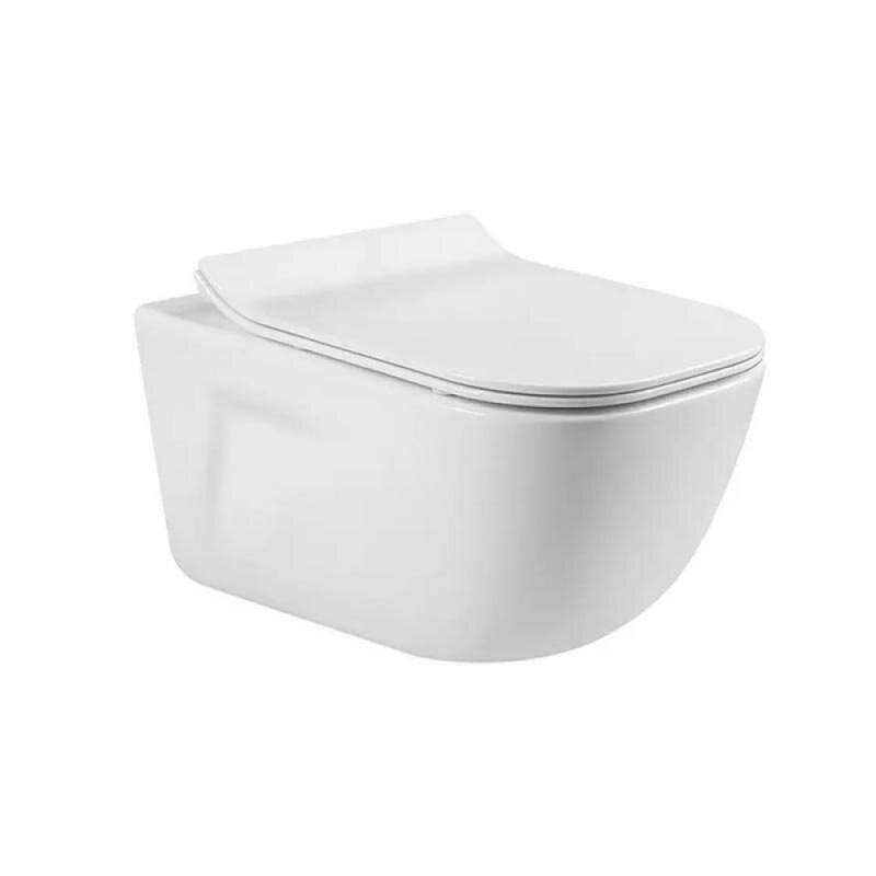 Инсталляция Aquatek Standard INS-0000012 с клавишей хром KDI-0000023, крепежем KKI-0000002, и с унитазом Дива AQ2012-00 с сиденьем микролифт, комплект SET AQUATEK ДИВА 4в1