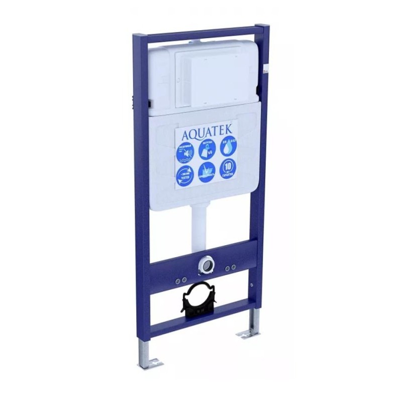 Инсталляция Aquatek Standart с безободковым унитазом Aquatek Классик SET AQUATEK КЛАССИК cm, крышка микролифт, без клавиши и крепежа