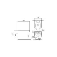 Инсталляция Aquatek Standard 50 SET AQUATEK ВЕГА cmp-013, с безободковым унитазом Вега AQ1904-00 с сиденьем soft close, белый, клавиша белая