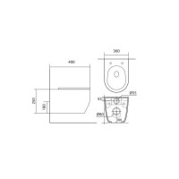 Инсталляция Aquatek Standard 50 SET AQUATEK ЕВРОПА cmp013, с безободковым унитазом Европа AQ1106-00 с сиденьем soft close, белый, клавиша белая