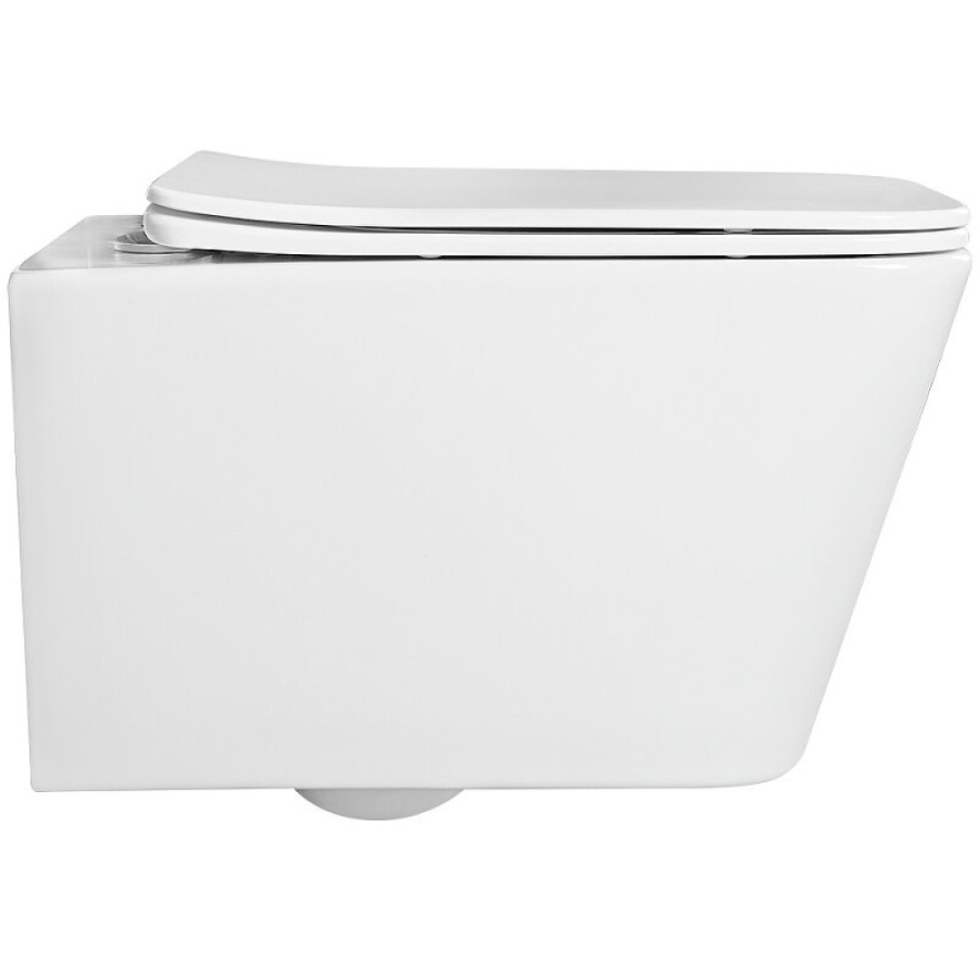 Комплект SET AQUATEK ЛИБРА N KDI15: инсталляция Standard INS-0000012 безободковый унитаз Либра N AQ0530N-00, белый, крышка soft-close, клавиша белая KDI-0000015, ободки хром