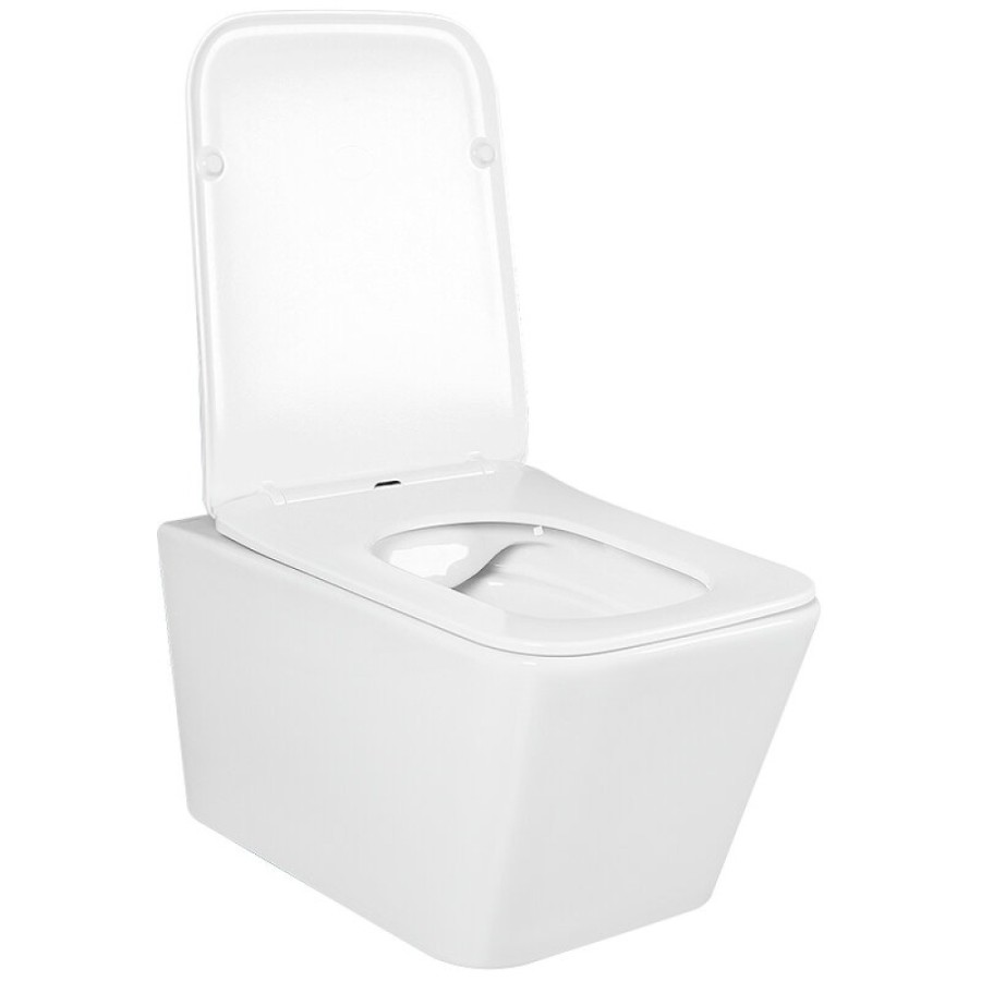Комплект SET AQUATEK ЛИБРА N KDI15: инсталляция Standard INS-0000012 безободковый унитаз Либра N AQ0530N-00, белый, крышка soft-close, клавиша белая KDI-0000015, ободки хром