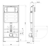 Инсталляция Aquatek Standard INS-0000012 без клавиши и крепежа, с унитазом Европа Set AQUATEK ЕВРОПА New AQ1106L-00 с тонким сиденьем soft close, комплект