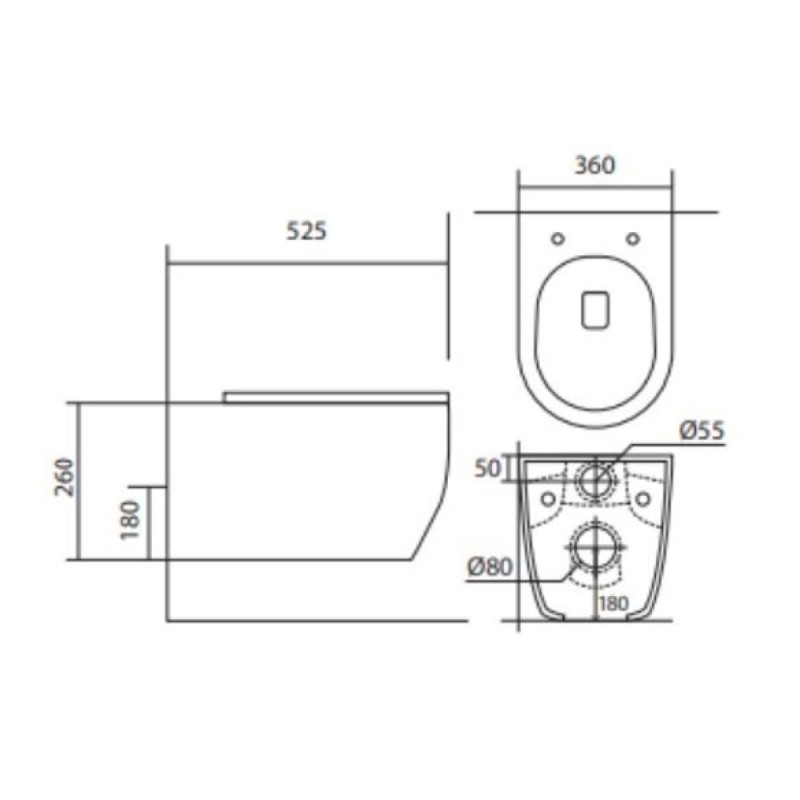 Инсталляция Aquatek Standard INS-0000012 без клавиши и крепежа, с унитазом Европа Set AQUATEK ЕВРОПА New AQ1106L-00 с тонким сиденьем soft close, комплект
