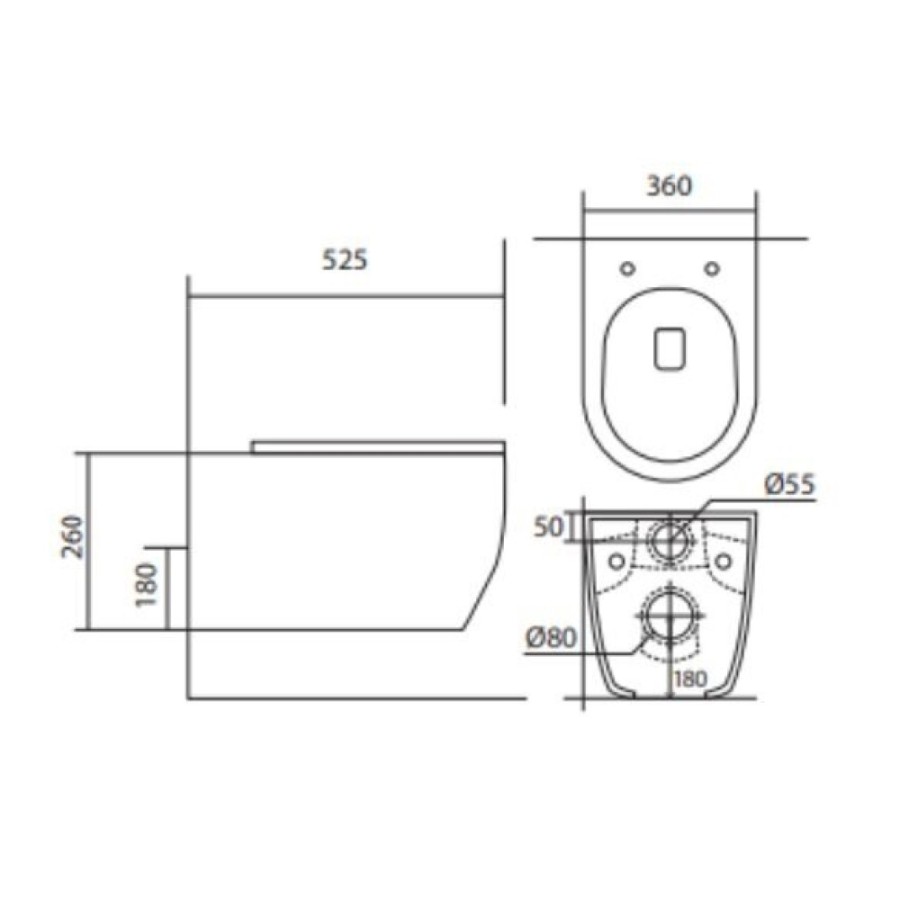 Инсталляция Aquatek Standard INS-0000012 без клавиши и крепежа, с унитазом Европа Set AQUATEK ЕВРОПА New AQ1106L-00 с тонким сиденьем soft close, комплект