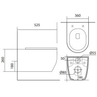 Комплект Set AQUATEK ЕВРОПА New-KKI2: инсталляция Standard INS-0000012, унитаз Европа AQ1106L-00, крепеж KKI-0000002, тонкое сиденье soft close, цвет белый, без клавиши смыва