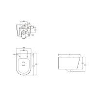 Инсталляция Aquatek Standard 50 SET AQUATEK ОБЕРОН T, с безободковым унитазом ОБЕРОН AQ1365T-00 с сиденьем soft close, белый, Торнадо