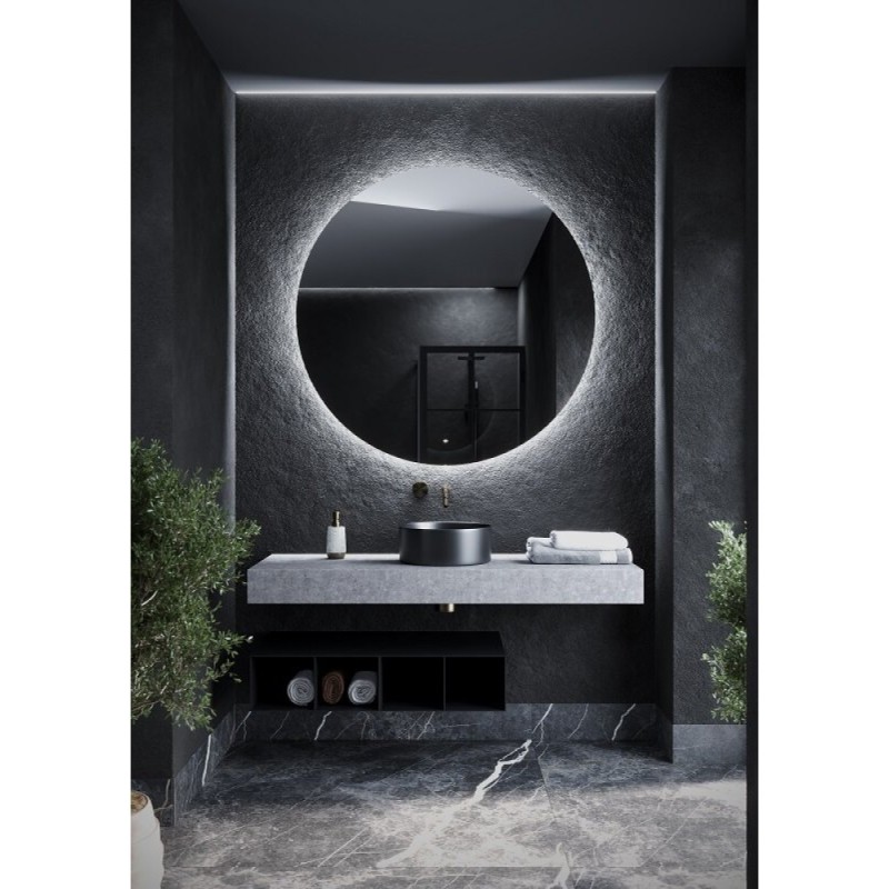 Зеркало Sancos Sfera SF1200, 120 см, с LED подсветкой, выключатель сенсорный, белый