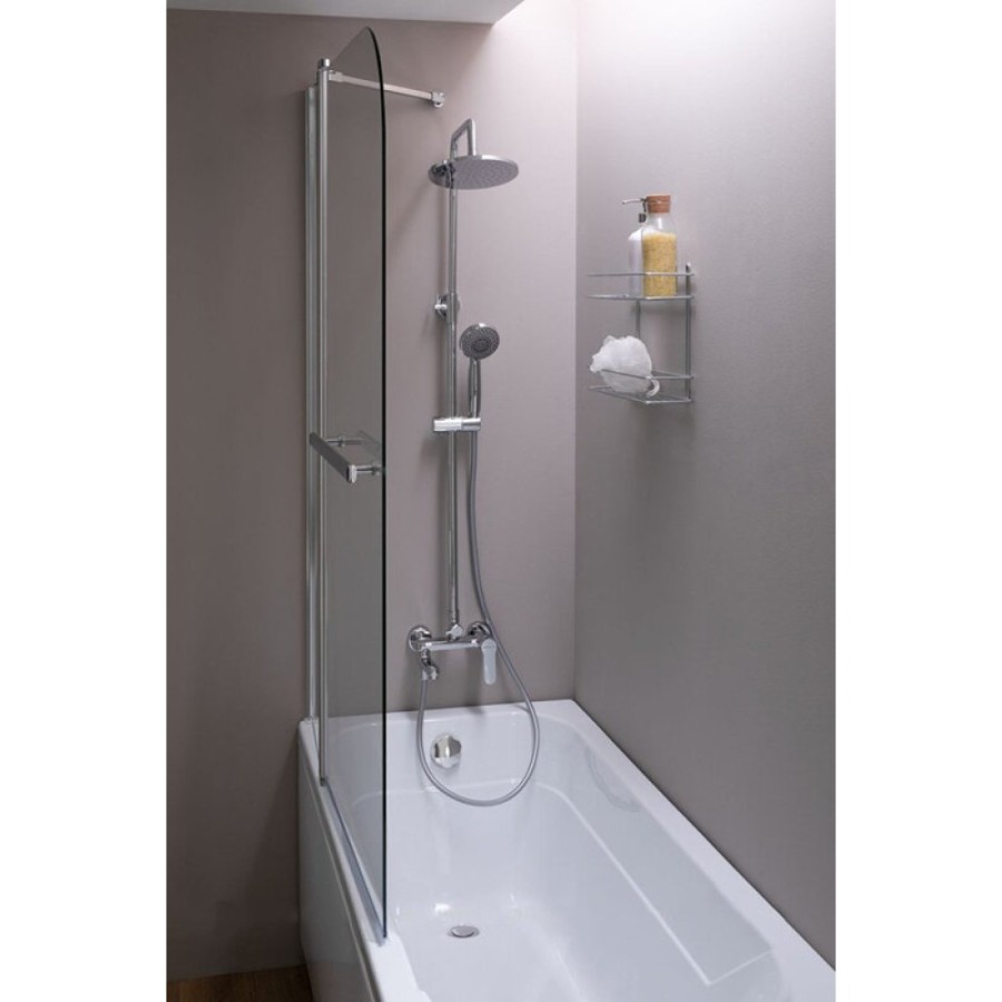 Шторка для ванны Aquanet SG-1200, прозрачное стекло (209412)