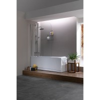 Шторка для ванны Aquanet SG-1200, прозрачное стекло (209412)