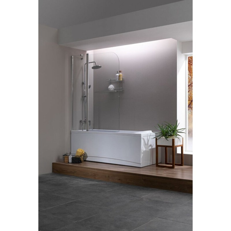 Шторка для ванны Aquanet SG-1200, прозрачное стекло (209412)