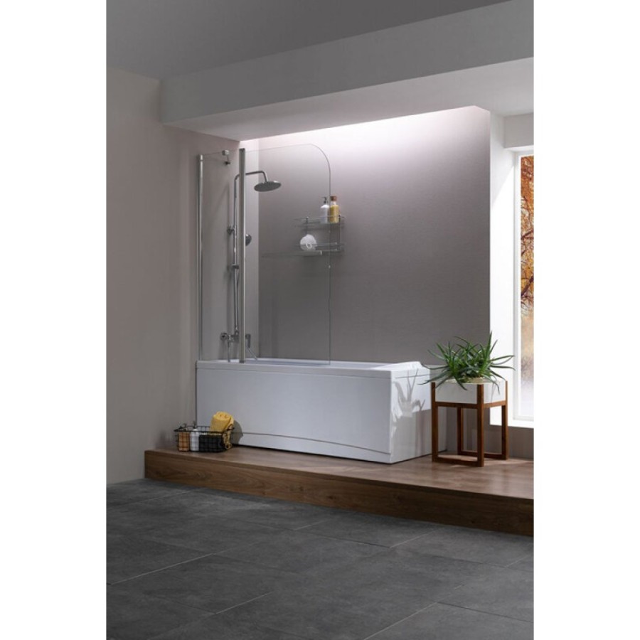 Шторка для ванны Aquanet SG-1200, прозрачное стекло (209412)