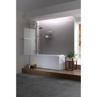 Шторка для ванны Aquanet SG-1200, прозрачное стекло (209412)
