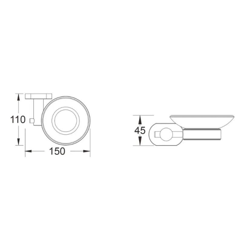 Мыльница Shevanik SG5103H, цвет черный матовый