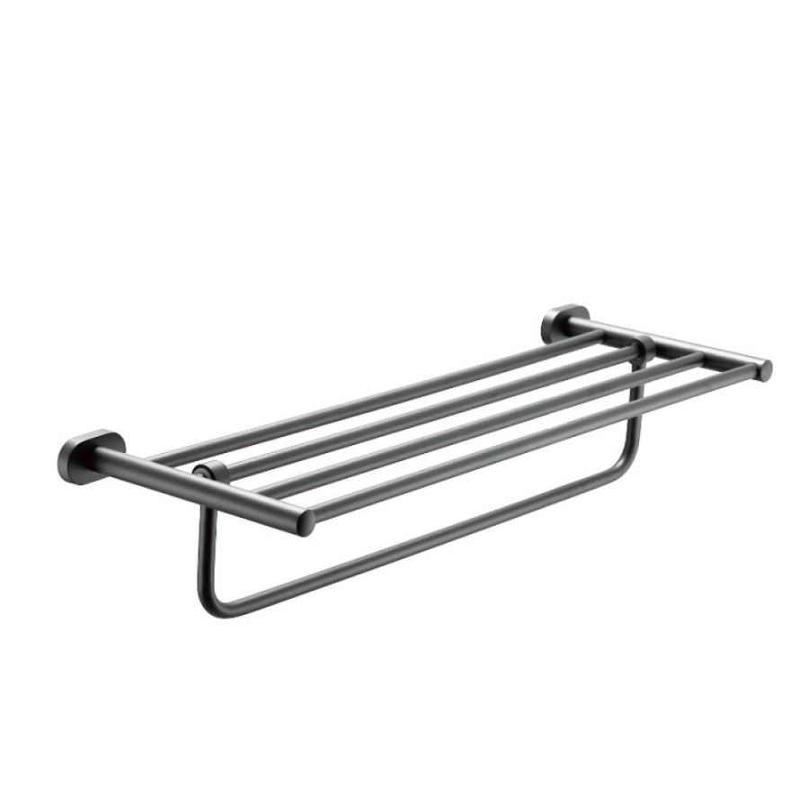 Полка для полотенец Shevanik SG5108T, 62 см, вороненая сталь, gunmetal