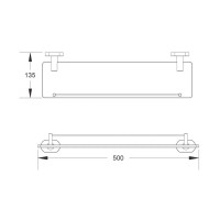 Полка Shevanik SG5119, 50 см, цвет хром