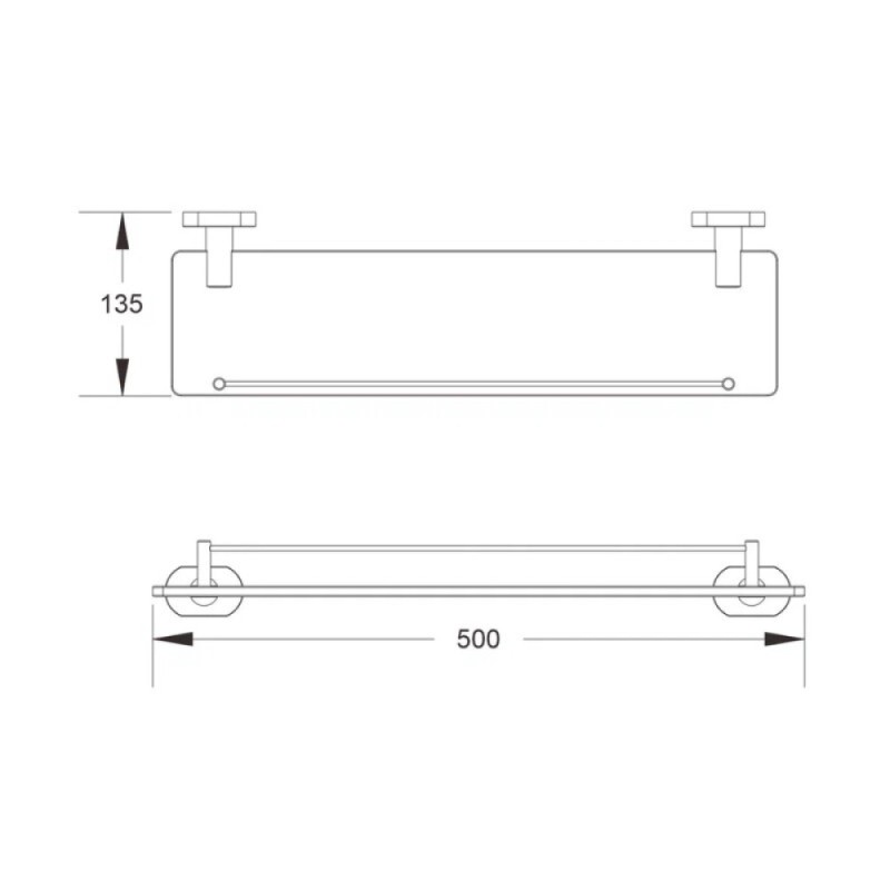 Полка Shevanik SG5119H, 50 см, цвет черный матовый
