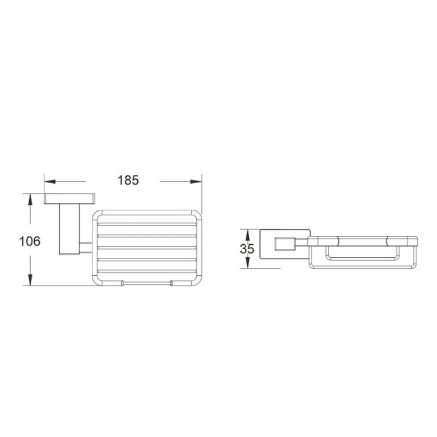 Мыльница Shevanik SG5604, цвет хром